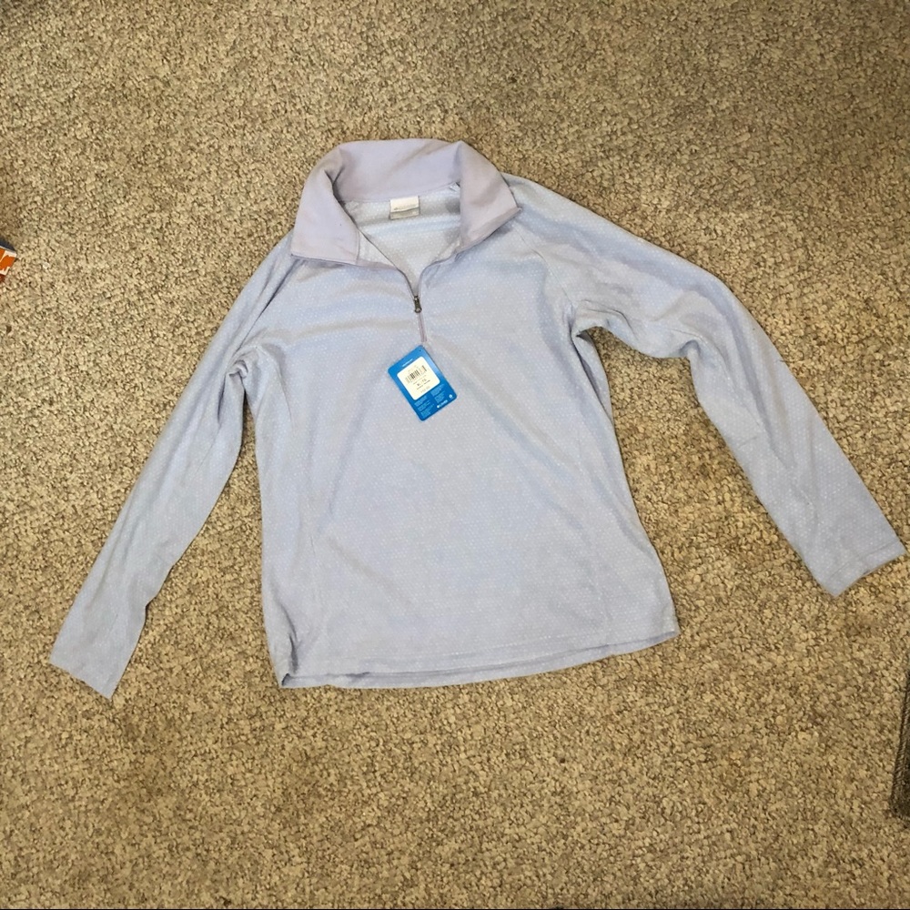 Columbia XL 1/2 zip lightweight jacket - lilac
